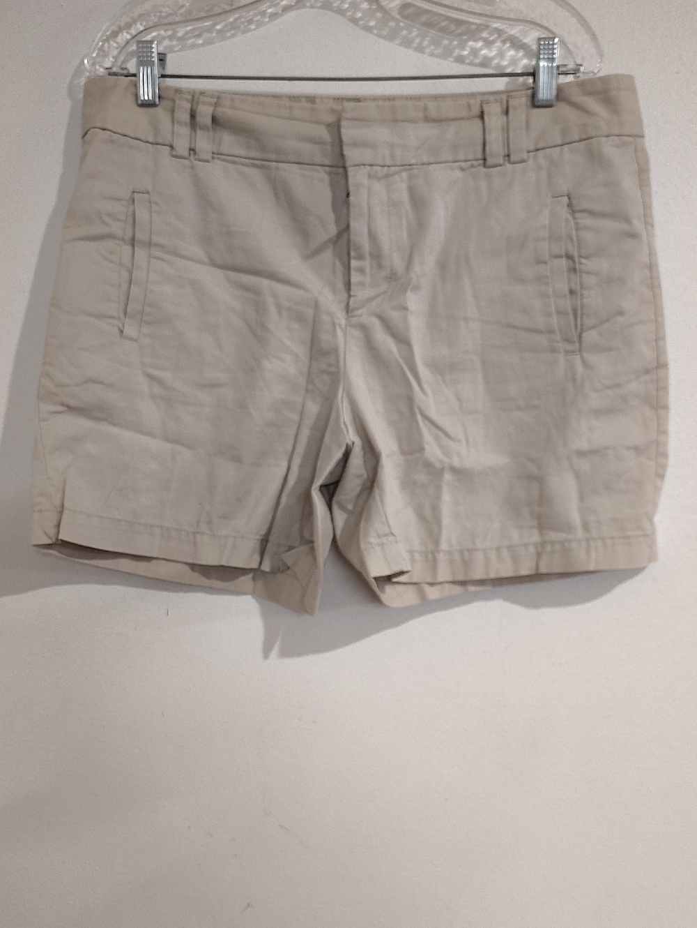 LOFT Beige Tailored Bermuda Shorts